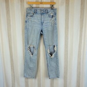 American Eagle Stretch Real Good Super High Rise Ankle Straight Jeans Size 6‎